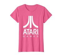 Logo Atari Games Maglietta, Donna, Rosa mélange, L