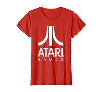 Logo Atari Games Maglietta, Donna, Rosso, L