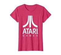 Logo Atari Games Maglietta, Donna, Rosso mélange, S