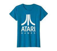 Logo Atari Games Maglietta, Donna, Zaffiro, S