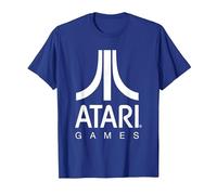Logo Atari Games Maglietta, Uomo, Blu Reale, L