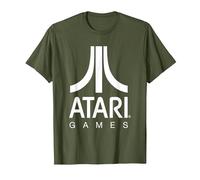 Logo Atari Games Maglietta, Uomo, Oliva, 3XL