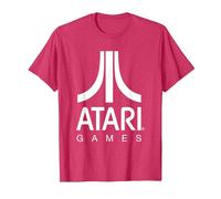 Logo Atari Games Maglietta, Uomo, Rosso mélange, S