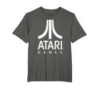 Logo Atari Games Maglietta, Uomo Taglie Grandi, Asfalto, 2X Tall