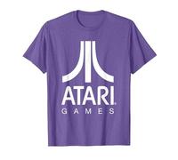 Logo Atari Games Maglietta, Uomo, Viola mélange, XL