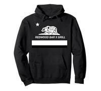 Logo Bandiera Nera California Felpa con Cappuccio