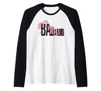 Logo Barbie Misto Nero e Rosa Maglia con Maniche Raglan