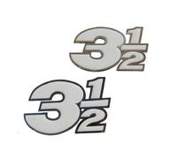 Logo Bauletto M. Morini 3 1/2 in metallo ceramicato bianco/argento [2 pz]