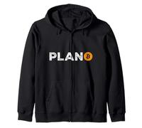 Logo BTC Plan B Crypto Trader Criptovaluta Bitcoin Felpa con Cappuccio