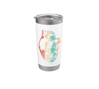 Logo Chirurgia Cuore Emblema Pacemakers Open Heart Surgeon Bicchiere termico in acciaio inox doppia parete