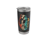 Logo Chirurgia Cuore Emblema Pacemakers Open Heart Surgeon Bicchiere termico in acciaio inox doppia parete