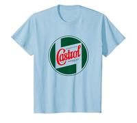 Logo Classico Castrol Liquid Engineering PAPL1319 Maglietta, Bambini, Celeste, 10 Anni