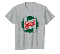 Logo Classico Castrol Liquid Engineering PAPL1319 Maglietta, Bambini, Grigio Melange, 6 Anni