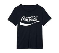 Logo Classico Coca Cola 1941 Maglietta, Donna Plus-Size, Nero, 6X