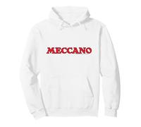 Logo Classico con Testo Rosso Meccano Retro Felpa con Cappuccio