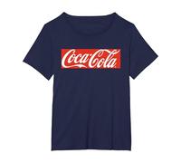 Logo Coca Cola Block Maglietta, Donna Plus-Size, Navy, 6X