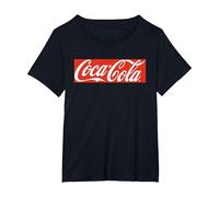 Logo Coca Cola Block Maglietta, Donna Plus-Size, Nero, 6X