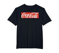 Logo Coca Cola Block Maglietta, Uomo Taglie Grandi, Nero, 6X Tall