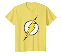 Logo DC Flash Moderno Invecchiato Maglietta, Bambini, Limone, 10 Anni