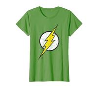 Logo DC Flash Moderno Invecchiato Maglietta, Donna, Erba, XL