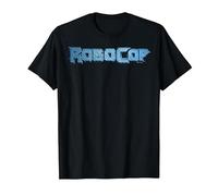 Logo del Film con Lettere maiuscole turchesi Robocop Maglietta, Uomo, Nero, 5XL