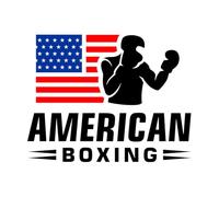 logo del pugilato americano sport di boxe Adesivi murali in vinile 64x82.4cm Adesivi per vetrine Nero