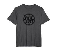 Logo della Bobina del Film Film Buff Cinephile Maglietta, Uomo Taglie Grandi, Grigio Scuro, 3X Tall