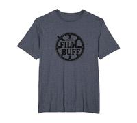Logo della Bobina del Film Film Buff Cinephile Maglietta, Uomo Taglie Grandi, Pervinca, 4X Tall
