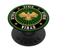 Logo della Siria, bandiera della Siria, Siria, Siriano. PopSockets PopGrip Adesivo