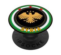 Logo della Siria, Siria, bandiera della Siria, bandiera della Siria. PopSockets PopGrip Adesivo