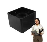 Logo della stazione di bandiera del microfono, interviste logo,Interviste ABS Studio Microfono Supporto - Studio Interviste Holder ABS Logo Station per riunioni di lavoro, giornalista