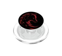 Logo dell'emblema del lupo, un disegno della mitologia PopSockets PopGrip per MagSafe