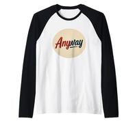 Logo Divertente in Ogni Caso Maglia con Maniche Raglan