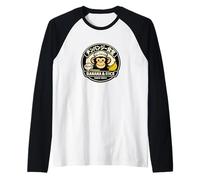 Logo Divertente Scimmia Chef - Banana & Riso Maglia con Maniche Raglan