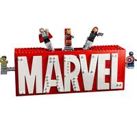 LEGO Logo e Minifigure MARVEL - Modellino da Costruire con Supereroi Leggende di Hulk, Thor, Iron Man, Black Widow e Captain America Giocattolo, Giochi per Bambini da 12 Anni da Collezione 76313