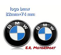Logo Emblema 82+74 mm Blu Bianco Stemma di Ricambio