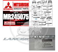 Logo emblema posteriore originale MITSUBISHI argento MR245075 LANCER EVO 5 CP...