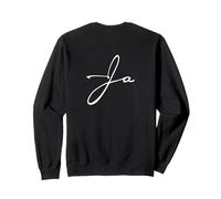 Logo Firmato Scritto a Mano con Colore Bianco Felpa