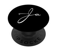 Logo firmato scritto a mano in colore bianco PopSockets PopGrip Adesivo