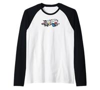 Logo Hot Wheels con Grafica di Auto Classiche Maglia con Maniche Raglan