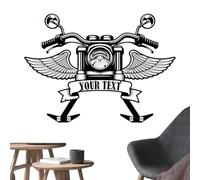 - Logo in metallo per motocicletta, montaggio a parete, in metallo, per targhette da moto, grucce robuste per porta, gancio per giacca stabile con 2 ganci,