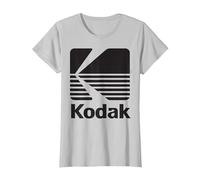 Logo Kodak Vintage Anni '80 - Nero Maglietta, Donna, Argento, XL
