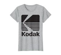 Logo Kodak Vintage Anni '80 - Nero Maglietta, Donna, Grigio Melange, 3XL