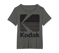 Logo Kodak Vintage Anni '80 - Nero Maglietta, Donna Plus-Size, Asfalto, 3X