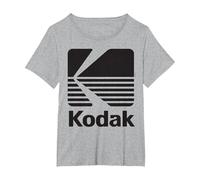 Logo Kodak Vintage Anni '80 - Nero Maglietta, Donna Plus-Size, Grigio Melange, 3X