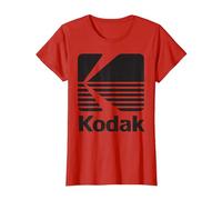 Logo Kodak Vintage Anni '80 - Nero Maglietta, Donna, Rosso, 3XL