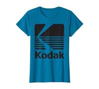 Logo Kodak Vintage Anni '80 - Nero Maglietta, Donna, Zaffiro, XS