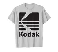 Logo Kodak Vintage Anni '80 - Nero Maglietta, Uomo, Argento, XXL