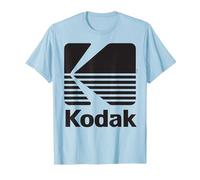 Logo Kodak Vintage Anni '80 - Nero Maglietta, Uomo, Celeste, L