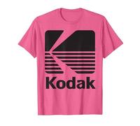 Logo Kodak Vintage Anni '80 - Nero Maglietta, Uomo, Rosa mélange, L